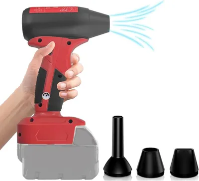Produktbild von Akku Laubbläser Mini, Kabelloser Laubbläser Bläser, Bürstenlos Gebläse Laubsauger kompatibel für Makita 18V Batterien 4 einstellbare Geschwindigkeiten