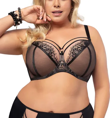 Produktbild von Gorsenia Damen Soft BH Softschale Bügel große Größen K496 Paradise , Schwarz, 100D