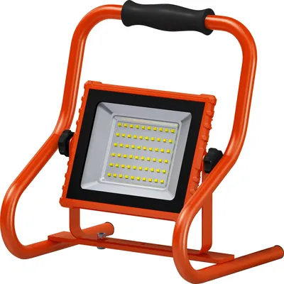 Obrázok produktu pre Batériové pracovné svetlo OSRAM R-Stand 20W 4000K v oranžovej farbe s hliníkovým krytom, krytie IP44, pre renovácie, pivnice a garáže