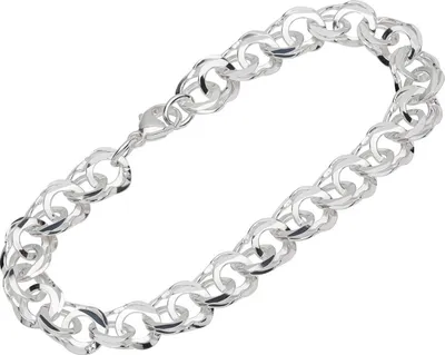 Produktbild von Armband 925 Silber diamantiert 19cm Garibaldi Kette Damen designer Armbandkette