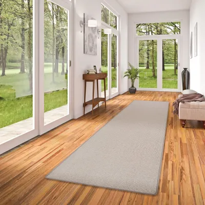 Produktbild von Sisal Natur Läufer Teppich Dekowe Grau, Größe:100x400 cm