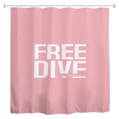 Produktbild von Duschvorhang wasserdicht Polyester 165 x 180 cm Rosa mit Haken