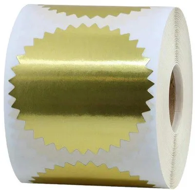 Produktbild von Selbstklebende, glänzende, runde Stempelstickers - 250 Stück - 5 cm Durchmesser - Umweltfreundliche Klebstoffe - Druckbare Etiketten