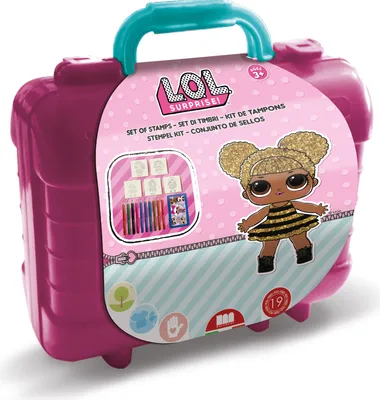 Obrázok produktu pre Multiprint Travel set valigetta in platica LOL, Súprava detských pečiatok, 3 rok / roky, Netoxické, Viacfarebný