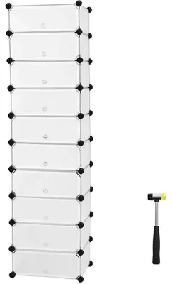 Produktbild von Schuhschrank für 20 Paar Schuhe – 10 Fächer – 43 x 31 x 173 cm