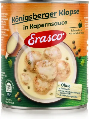 Produktbild von Erasco Königsberger Klopse Kapernsauce 800g Fertigessen (1er Pack)