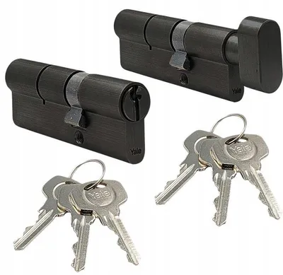 Produktbild von Yale Y500 Schließzylinder Set mit 6 Schlüsseln Schwarz