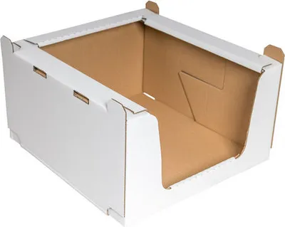 Produktbild von 8x Stapelbehälter Regalkarton aus Wellpappe 'M' 600x400x300mm stapelbar robust