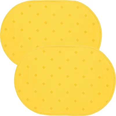 Produktbild von Erwin Müller Tischset Neuss" 2er-Pack gelb oval: 35x50 cm"
