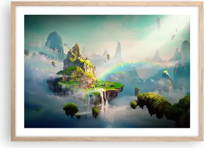 Produktbild von Gerahmtes Poster - Rahmen in heller Eiche - Abstraktion Natur - 70x50 cm - Wand Bild - Wanddeko - Wandbilder - Wandposter - Bilderrahmen - Bilder - Kunstdruck - Wandbild - P2NAA70x50-3469
