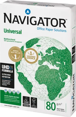 Produktbild von Papier Kopierer Büro Universal Premium Navigator 8247A80 (A4; 80g/m2; 500 Blatt; Papier weiß)