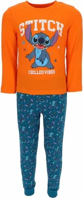 Zdjęcie produktu dla Lilo & Stitch oddychająca piżama dla dzieci bawełniana pomarańczowa 128
