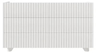 Produktbild von Selsey Fiorra – Kommode mit sechs Schubladen, Weiß Hochglanz, 147 cm