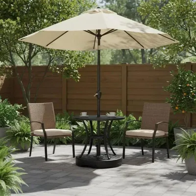 Produktbild von 22-Zoll-füllbarer, robuster, runder Sonnenschirmfuß für Terrassen