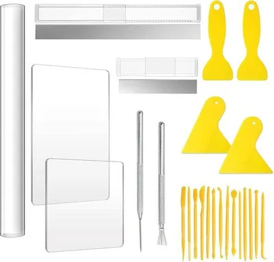 Produktbild von Famanu Modellierwerkzeugset - 25-teilig, inklusive Acrylroller und Platten