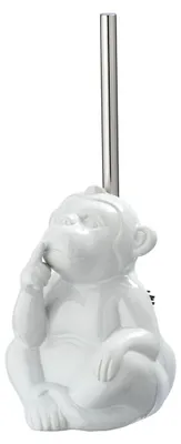 Zdjęcie produktu dla Ceramiczny zestaw toaletowy WENKO Monkey Quiet White 15 x 69 x 20 cm