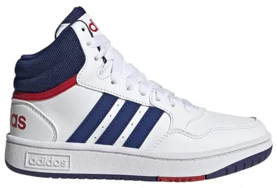 Zdjęcie produktu dla Adidas Hoops 3.0 Mid K – dziecięce buty koszykarskie w stylu retro, rozmiar 37 ⅓