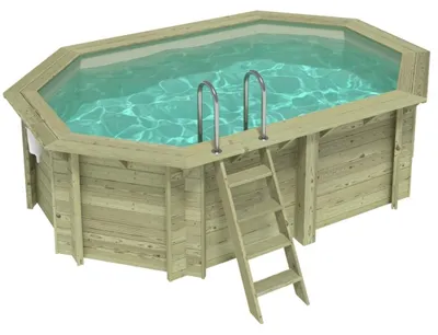 Immagine prodotto di Piscina in legno NEMO 4.3 x 3 - H.1.18 m, sabbia, con supporti da cementare