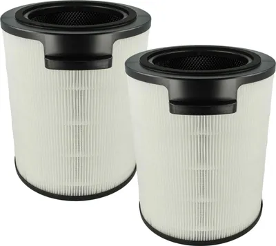 Produktbild von vhbw 2x Aktivkohlefilter kompatibel mit Philips AMF870, AMF765 Luftreiniger - HEPA 13 Luftfilter Schwarz Weiß
