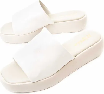 Image de Wikers Sandale plate Elba Blanc