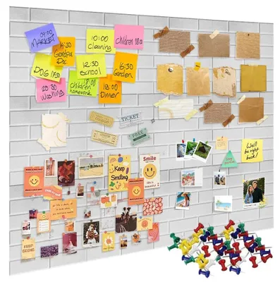 Produktbild von Omgoods – Filz-Pinnwand-Set mit 12 Stück – Selbstklebendes Korkboard für Zuhause und Büro