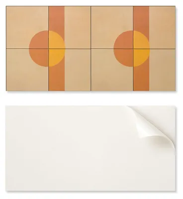 Produktbild von Selbstklebende Platte mit Aufdruck - Ideal für die Küche, 120 x 60 cm, abstraktes geometrisches Muster