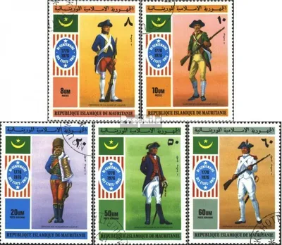 Produktbild von Briefmarken Mauretanien 1976 Mi 528-532 (kompl.Ausgabe) gestempelt Unabhängigkeit der USA