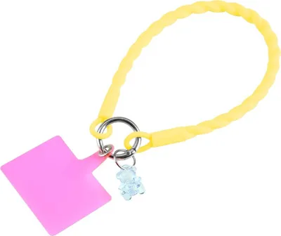 Image de Sangle universelle en nylon pour étuis de téléphone portable, couleur : jaune