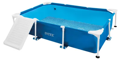 Produktbild von INTEX 48404GN - Hundepool Set (229x152x45,7cm) inkl. Filterpumpe, Rampe & Abdeckung
