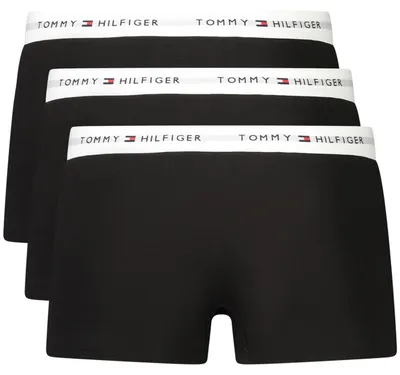 Obrázek produktu pro Pánské boxerky, balení po třech kusech, černé – pružný pas s logem
