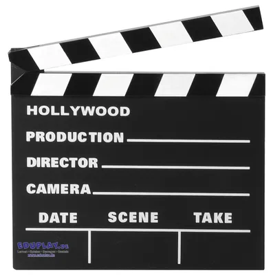 Produktbild von EDUPLAY 120570 Filmklappe, 20 x 17,8 cm, schwarz/weiß