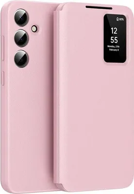 Immagine prodotto di Custodia per Samsung Galaxy S24 FE - Cover portafoglio Phonesta Smart View Window - Rosa