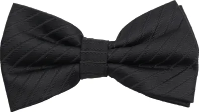 Produktbild von Fabio Farini - 1 Stück Herren Fliegen in Schwarz - Männer Querbinder Vorgebunden Bowtie Streifen - Schwarz - Abaddon Black
