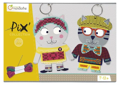 Immagine prodotto di Kit di artigianato portachiavi per gatti, kit di cucito a partire da 7 anni, incl. materiale e istruzioni
