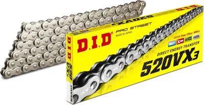 Produktbild von DID Offene Übertragungs-Kette Silber 120 Glieder 520 Nietverschluss