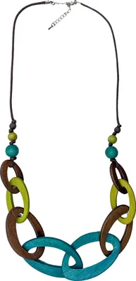 Produktbild von Kurze Kette Richelle aus Holzringen von collezione alessandro