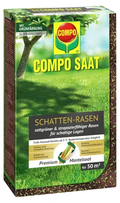 Produktbild von Compo SAAT Schattenrasen 1 kg - Perfekter Rasensamen für schattige Flächen