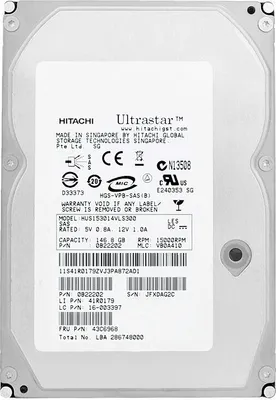 Produktbild von HGST 15K300 300GB SAS Ultrastar, Serial Attached SCSI (SAS), 300 GB, 8,89 cm (3.5"), 18,5W, 13,5W, 5 - 55 °C