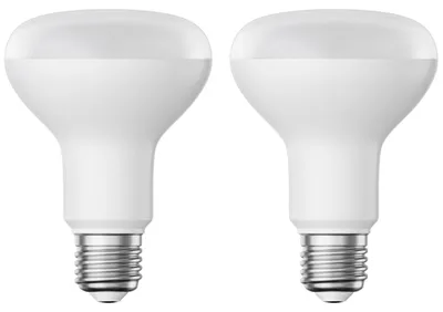 Imagen del producto de ledscom.de: 2 bombillas LED con casquillo E27, modelo R80, luz blanca cálida (2700 K), 10 W, 935 lúmenes, acabado mate