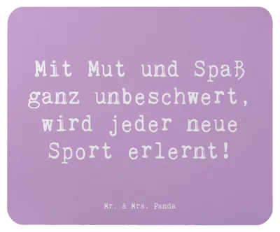 Produktbild von Mr. & Mrs. Panda Mauspad Spruch Neue Sportart versuchen - Lavendeltraum - Geschenk, Mouse Pad, Leichtigkeit, laptop, Zuversicht, Ermutigung, Mousepad, Enthusiasmus, Spaß