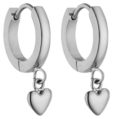 Produktbild von Purelei Lovely Heart Ohrringe (Silber, Rosegold), Damen Ohrringe aus langlebigem