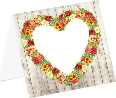 Produktbild von PRICARO Tischkarten "Floral Herz Vintage", quadratisch, 40 Stück