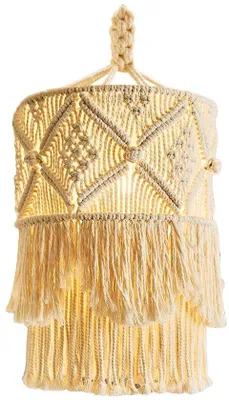 Productafbeelding van Handgemaakte Macrame Lampenkap met Tassels