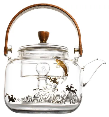 Produktbild von Cebador - Asiatische Glasteekanne Mit Glassieb 500ml - Traditioneller Teebereiter Für Losen Tee & Yerba Mate - Handwäsche
