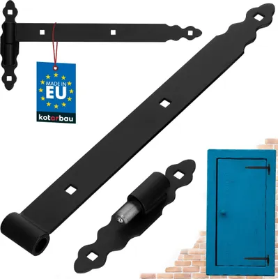 Produktbild von KOTARBAU® Ladenband mit Kloben 400mm Torband mit Kugellager Kugel Scharniere für Gartentor & Fensterladen Türscharniere pulverbeschichteter Stahl