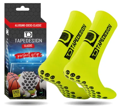 Immagine prodotto di TAPEDESIGN Calzini Allround Calzini classici antiscivolo giallo neon