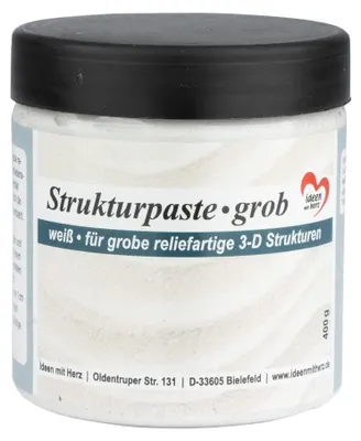 Strukturpaste, weiß, 400 g, grob, für 3-D-Effekte