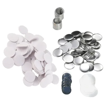 Obrázek produktu pro Zrcadlo kulaté knoflíky díly, zrcadlo zpět tlačítko díly, prázdný knoflík odznak díly set, kulaté knoflíky díly, knoflík Making Supplies, Button Maker Supplies