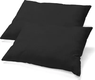 Produktbild von Doppelpack BeBasic Bezug 40x80 schwarz Mikrofaser Jersey Reißverschluss