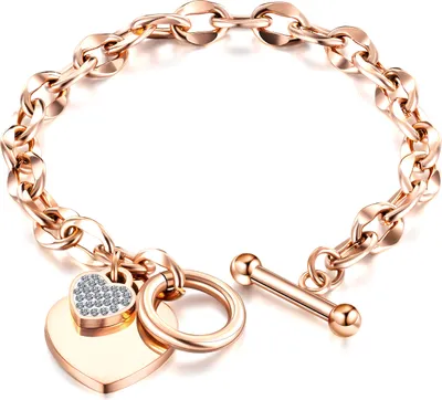 Produktbild von Armband Strassherz mit Herzanhängern von collezione alessandro